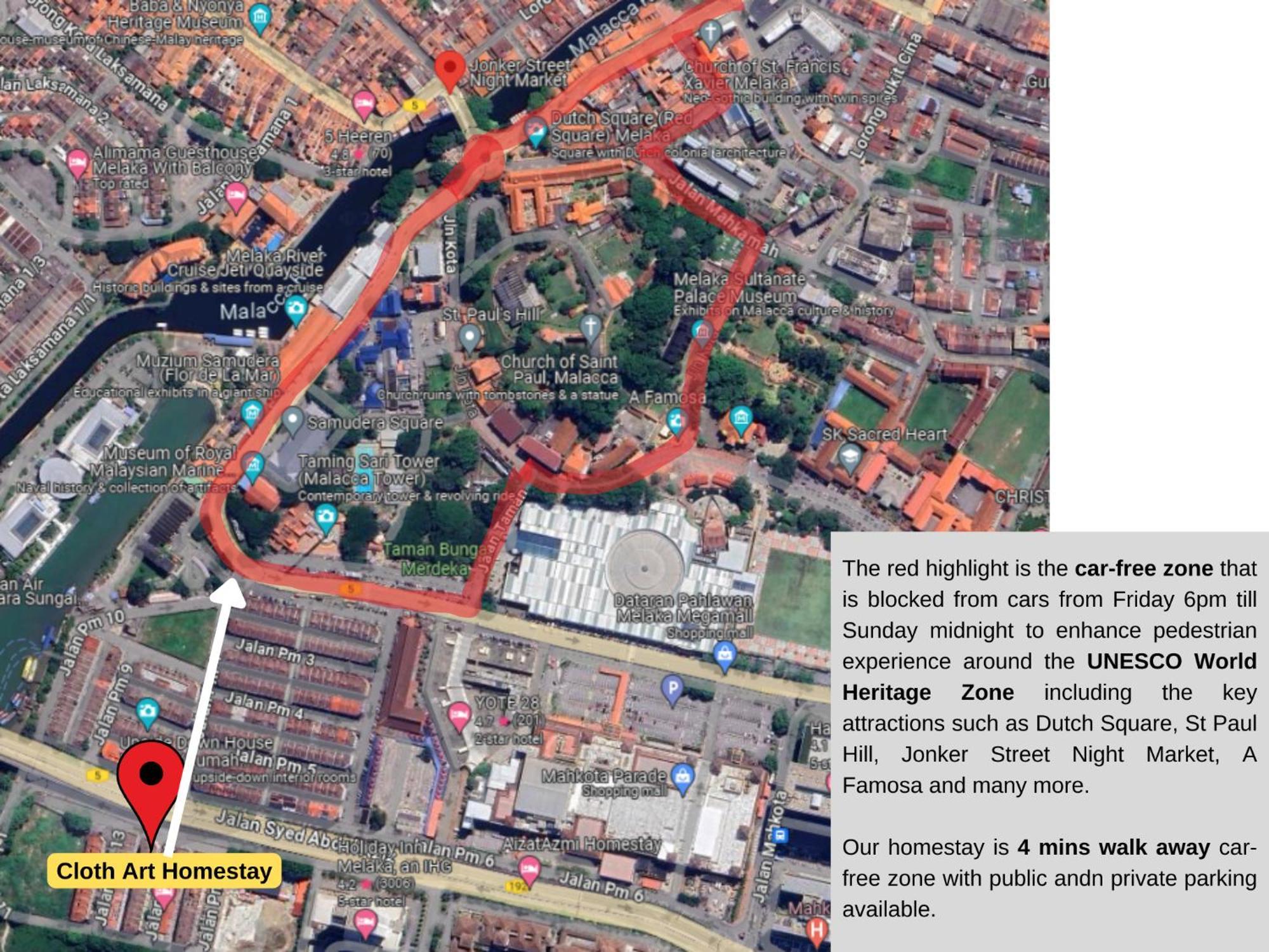 "Cloth Art Homestay" 4 Min Walk To Car Free Zone By Shine Stay Malacca Екстериор снимка